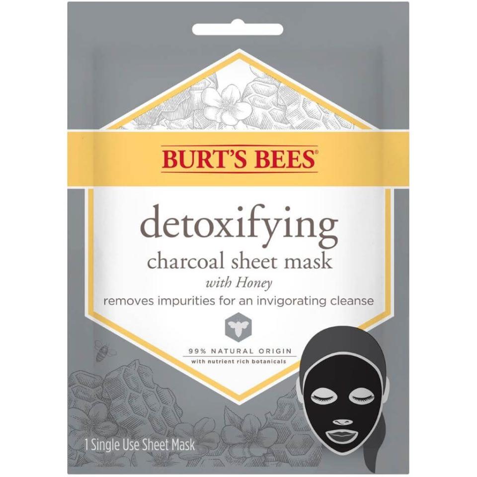 5) Detoxifying Charcoal Sheet Mask with Honey