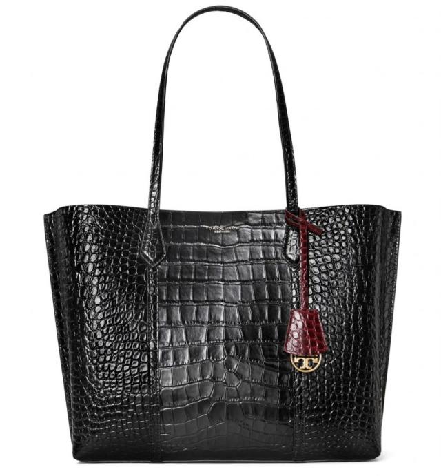 Milky Guacamole Croc-Embossed Leather Bag