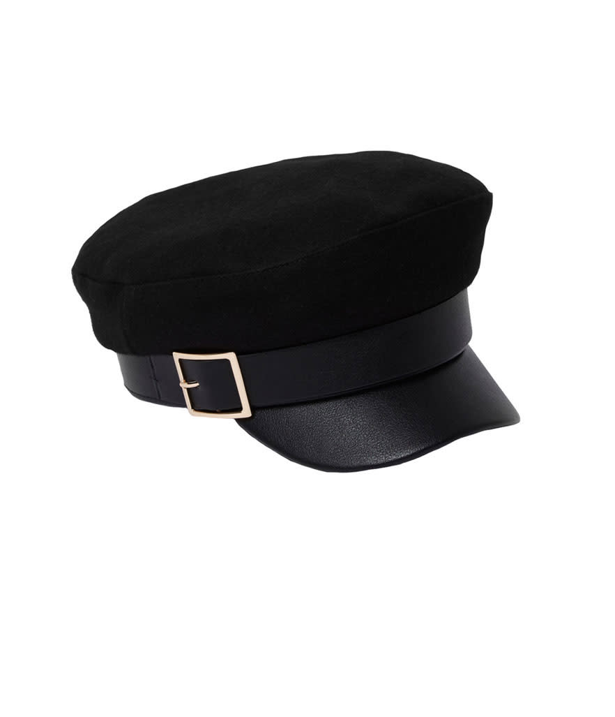 <p>Gold-buckle baker boy hat, $36, <a rel="nofollow noopener" href="https://us.riverisland.com/p/black-gold-buckle-baker-boy-hat-707045?cmpid=af_US_Polyvore_Hats_desktop&istCompanyId=23c4e990-2bc6-43e5-80c7-6bc9ac44cc9c&istItemId=xlalmqaalt&istBid=t" target="_blank" data-ylk="slk:riverisland.com;elm:context_link;itc:0;sec:content-canvas" class="link ">riverisland.com</a> </p>