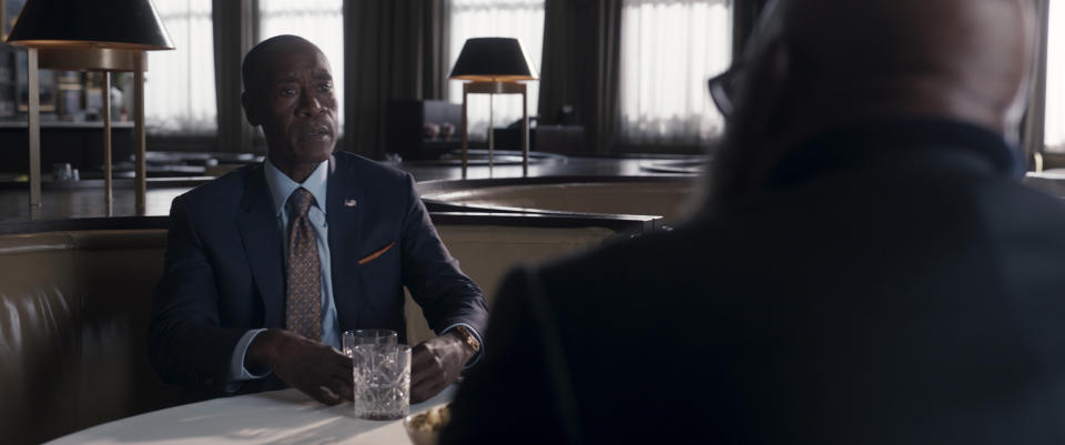 Don Cheadle as James 'Rhodey' Rhodes in Marvel Studios' Secret Invasion, exclusively on Disney+. Photo courtesy of Marvel Studios. Â© 2022 MARVEL.