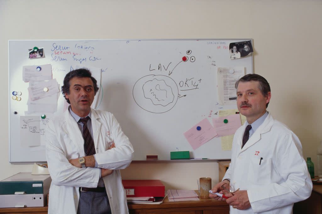 Jean-Claude Chermann and Luc Montagnier, HIV