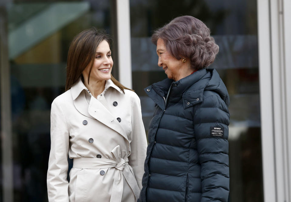 La reina Letizia y la reina Sofía