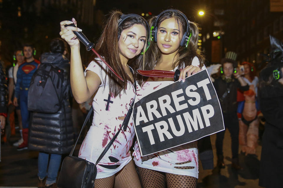 Political satire was on parade at Halloween in NYC