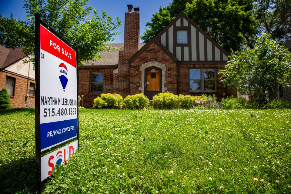 A recently sold home at 3716 Adams Ave. in Beaverdale. Home prices and sales continued to rise in May in the Des Moines metro, despite rising mortgage rates.