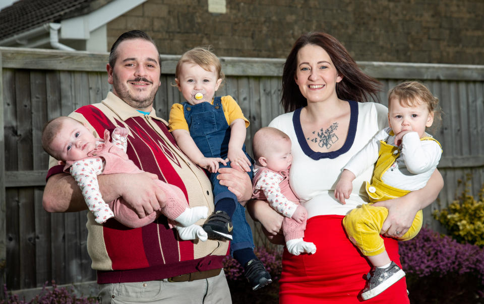 Hannam was told she'd probably never have children, but now has four. (SWNS)