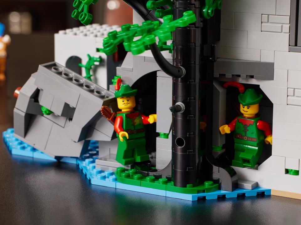 A photo of the side of Lego Lions Knights' Castle with a secret entrance
