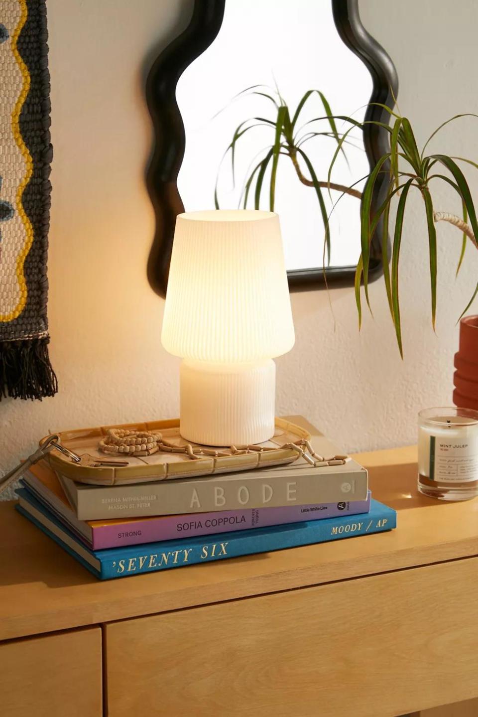 <p><a href="https://go.redirectingat.com?id=74968X1596630&url=https%3A%2F%2Fwww.urbanoutfitters.com%2Fshop%2Fribbed-little-glass-table-lamp&sref=https%3A%2F%2Fwww.goodhousekeeping.com%2Fhome-products%2Fg60357640%2Fbest-table-lamps%2F" rel="nofollow noopener" target="_blank" data-ylk="slk:Shop Now;elm:context_link;itc:0;sec:content-canvas" class="link ">Shop Now</a></p><p>Ribbed Little Glass Table Lamp</p><p>urbanoutfitters.com</p><p>$14.75</p>