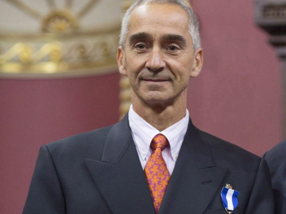  Pichette recieving the title of Chevalier de l’Ordre national du Quebec during a ceremony at the legislature in Quebec City in 2015.