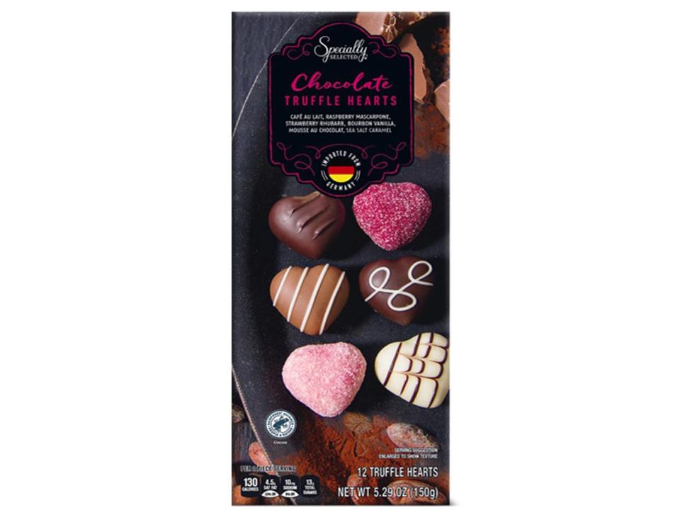 Box of Specially Selected chocolate hearts