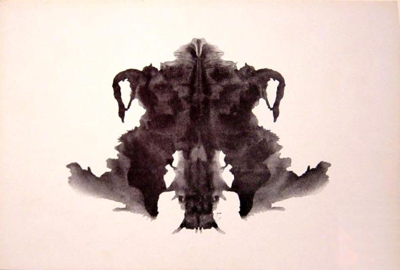 "Norman" captioned this inkblot: "A man gets pulled into a dough machine." (Photo: MIT)