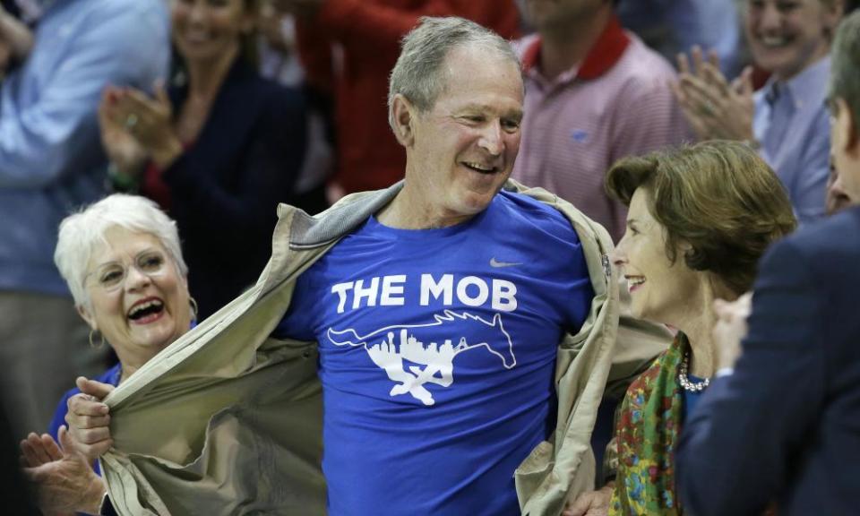 This month at a college hoops game in Dallas.