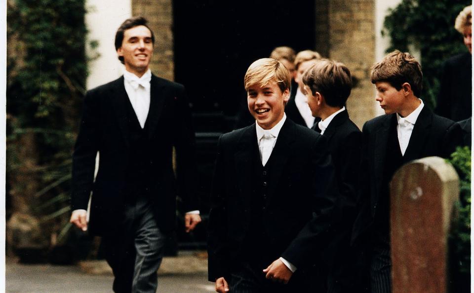 Prince William on his first day at Eton College