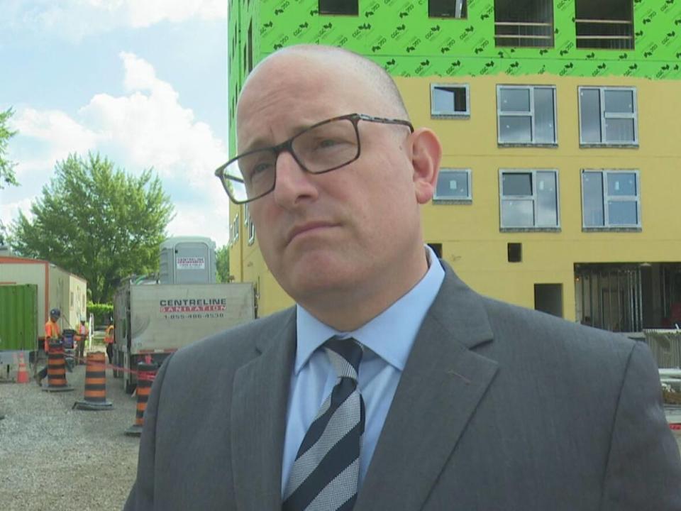 Windsor Mayor Drew Dilkens said the city hopes to leverage its own investments in affordable and supportive housing, and secure matching dollars from other levels of government, allowing Windsor to do more to help the city's homeless population. (Chris Ensing/CBC - image credit)