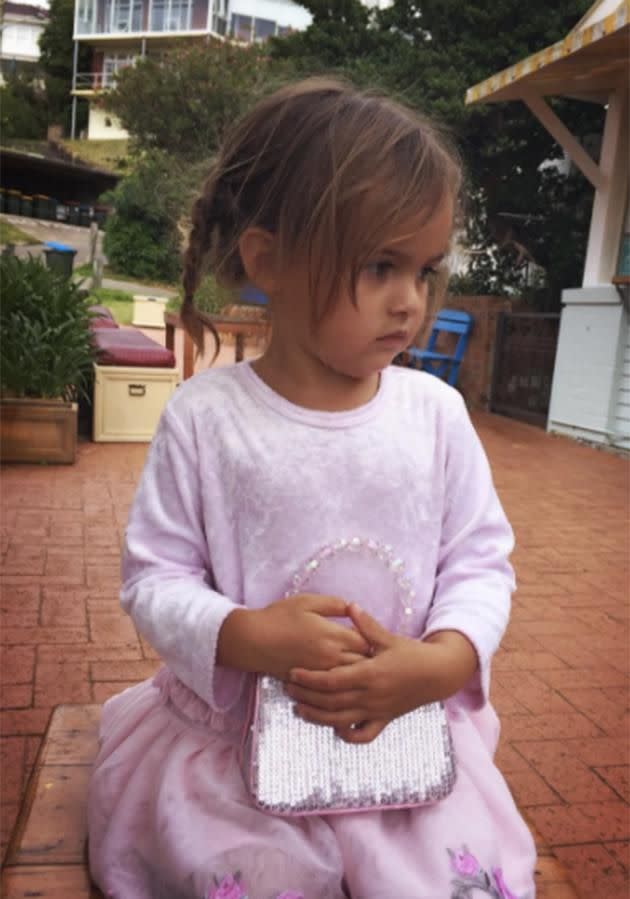 Ward's three-year-old daughter (pictured) was hoping for a little sister to play with. Photo: Instagram