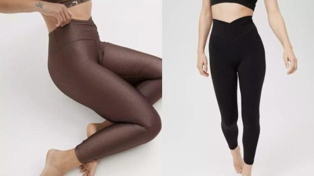 Aerie - We never do this. Our Ribbed Shine Crossover Leggings