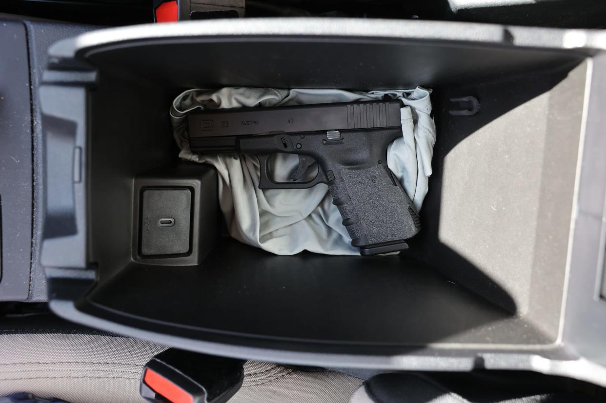 A handgun that is left in a vehicle can be stolen and then used in other crimes.