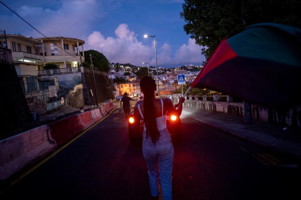 People participate in a peaceful protest against the government’s coronavirus measures (REUTERS/Ricardo Arduengo)