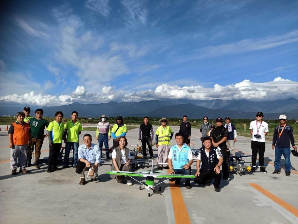 位於屏縣竹田鄉的無人機飛行場風景優美，成為屏東戶外休閒娛樂的新選擇。（記者鄭伯勝翻攝）