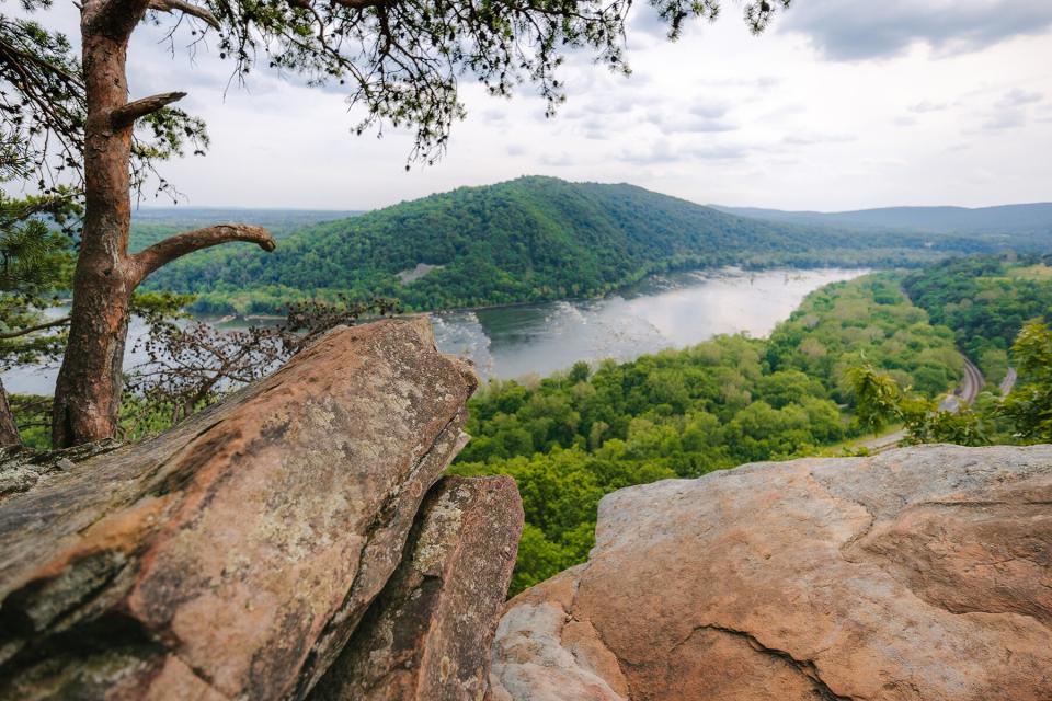 The view from Weverton Cliffs, part of the Appalachian Trail, Maryland.