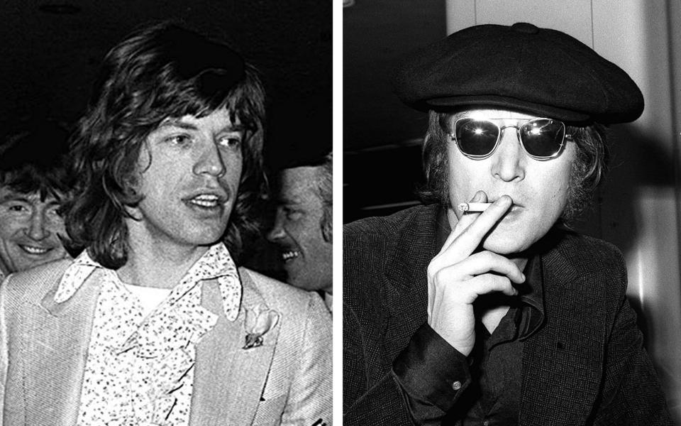 MIck Jagger, left, and John Lennon - PA