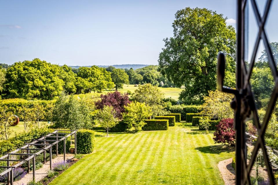 The property's gardens and views over the surrounding countryside (Hamptons)