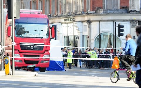 The scene of the fatal crash in Knightsbridge - Credit: Xposure 