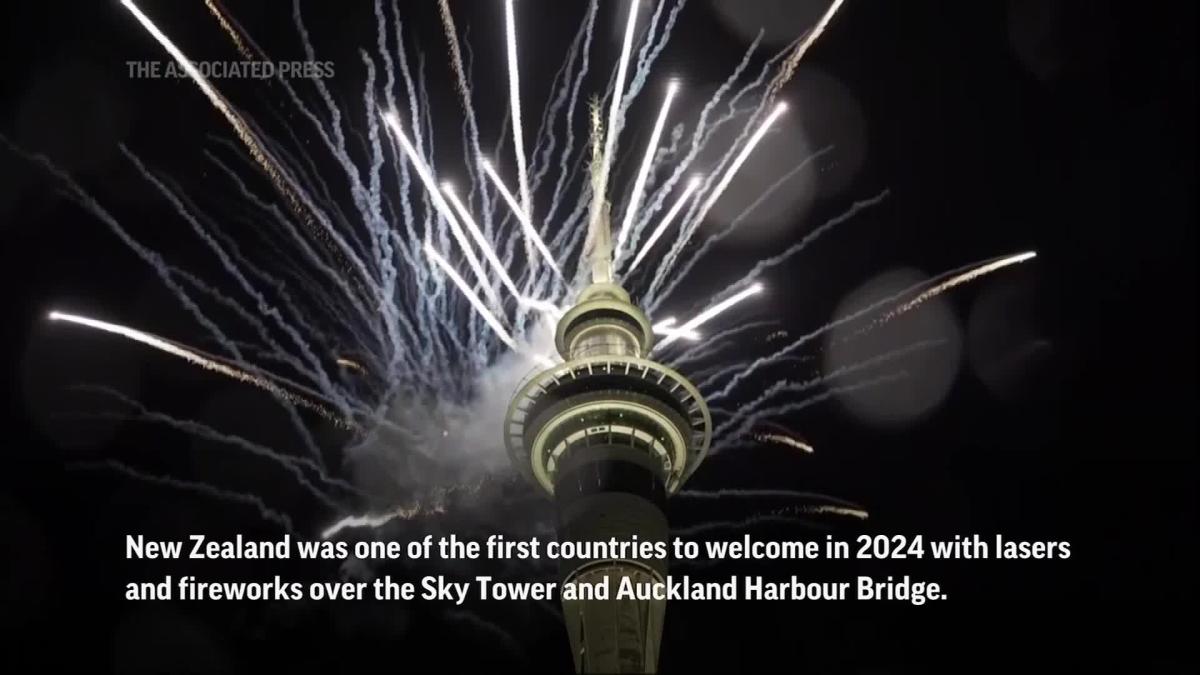 Fireworks as New Zealand 2024