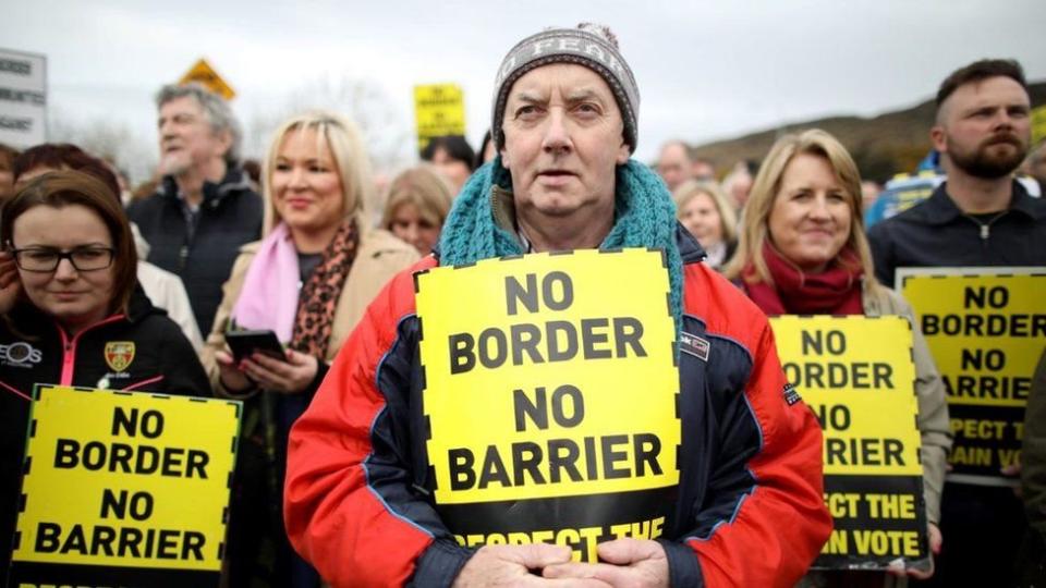 Protesta frontera Irlandas