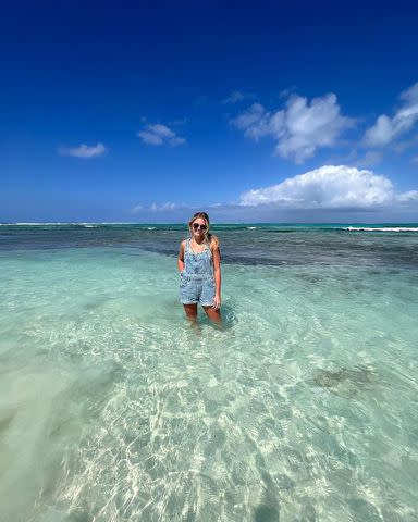 <p>Jenna Purdy/Instagram</p> Jenna Purdy poses for a photo during her Turks and Caicos honeymoon