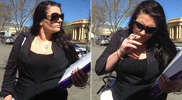 Kylie Hie was photographed arriving at the Adelaide Magistrates Court in September 2014. Photo: AAP