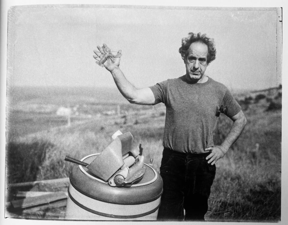 The first photo Brian Graham ever took of Robert Frank, taken outside the photographer's home in Mabou.