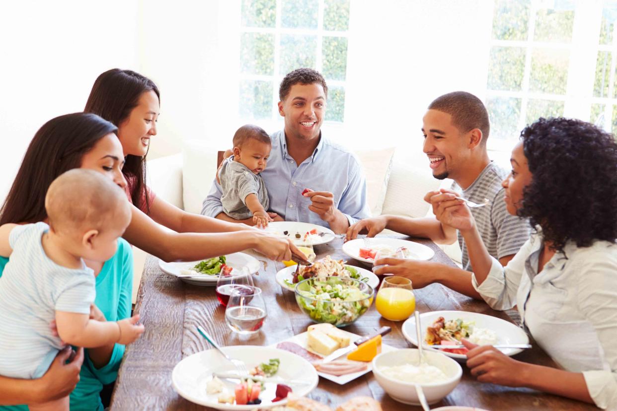 family dinner with friends