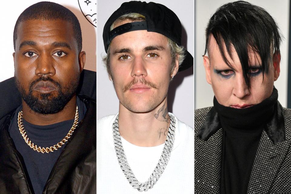 Kanye West, Justin Bieber, Marilyn Manson