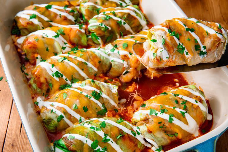 Low-Carb Cabbage Enchiladas