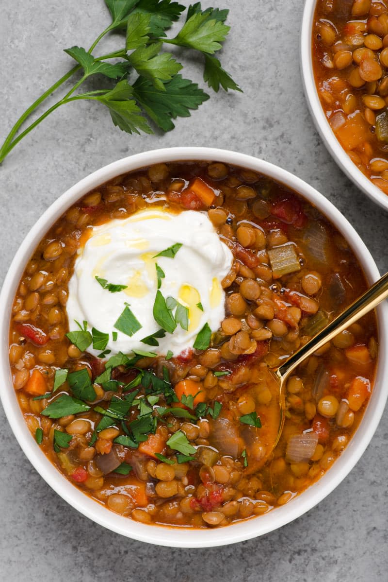 Slow Cooker Easy Lentil Soup