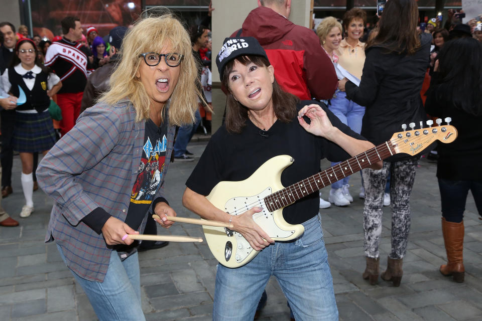 Party time, excellent: Kathie Lee and Hoda won Halloween again with their best <em>Wayne's World</em> impression. Do you have jeans and a faded T-shirt in your closet? Great, you're practically there.