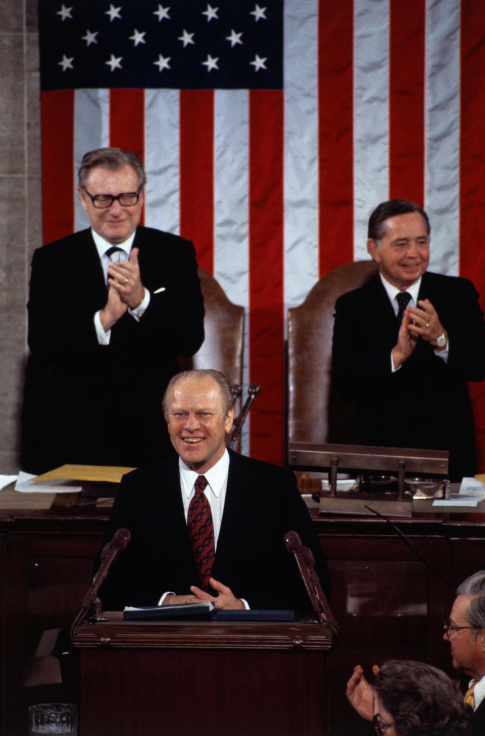 President Gerald Ford said the state of the union was "not good" in his 1975 State of the Union address. (Photo: Bettmann via Getty Images)