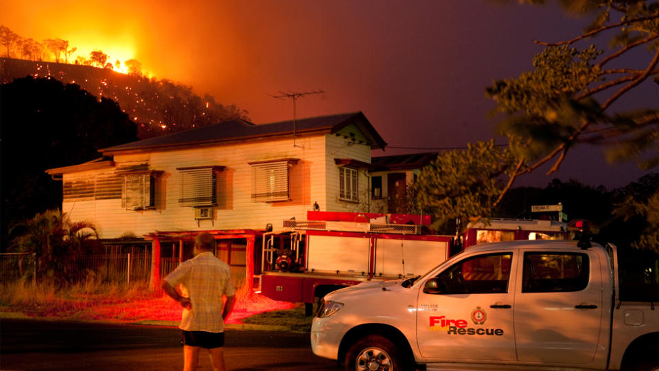 Blazes had been threatening homes and property near Mt Archer National Park