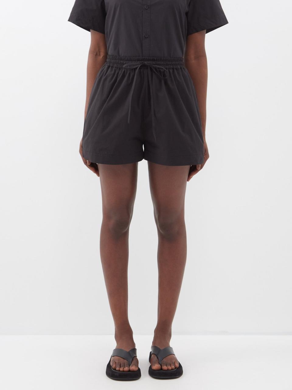 Drawstring-Waist Organic-Cotton Shorts