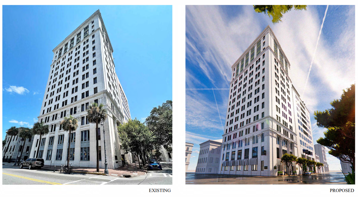 A rendering of the Ritz Carlton proposed for Downtown Savannah