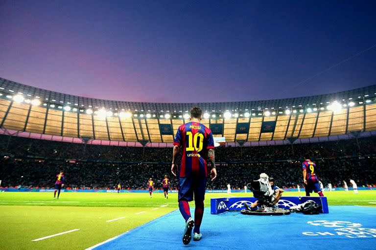 Messi en el Olympiastadion para la Final de la UCL contra el Juventus. el 6 de junio de 2015