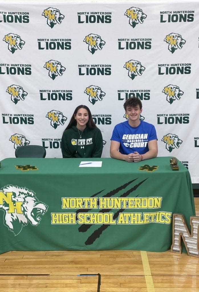 North Hunterdon’s Jesse Lance committed to play baseball at Georgian Court and Ana Moline committed to play volleyball at Delaware Valley University