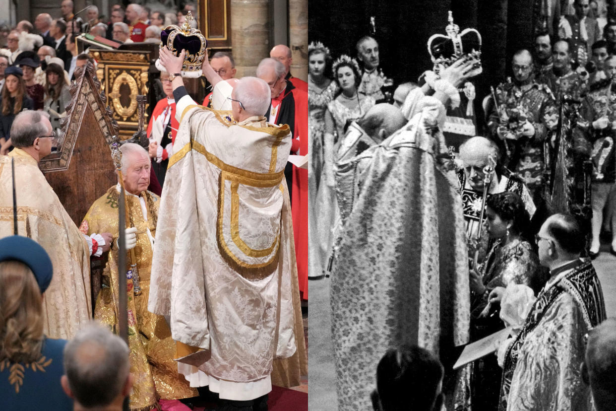 Coronation of King Charles III, May 6, 2023; Coronation of Queen Elizabeth II, June 3, 1953
