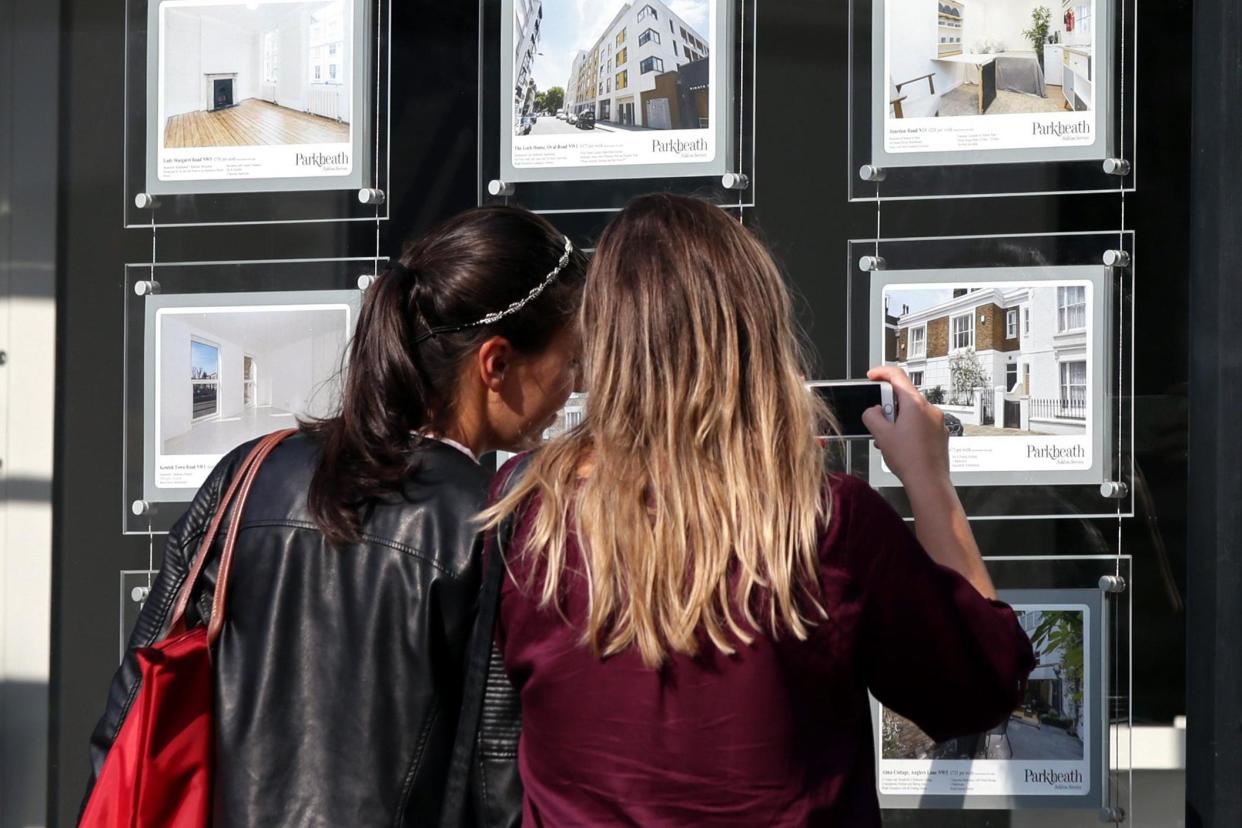 The average value of a home in the capital fell 0.7 per cent in the year to March at £471,944, down around £3,500, according to latest figures from the ONS: PA Wire/PA Images