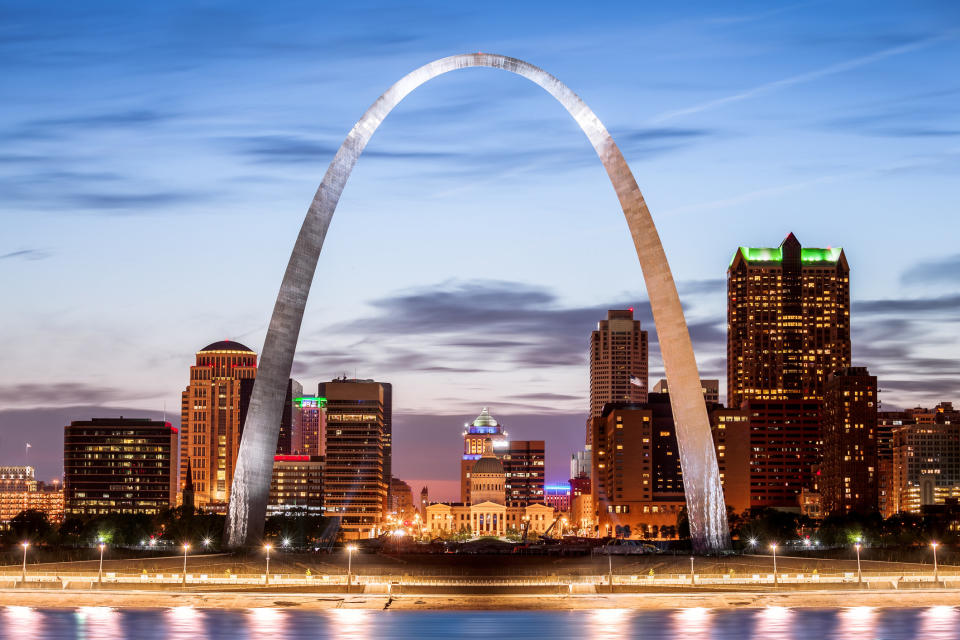 The gateway arch in St. Louis.