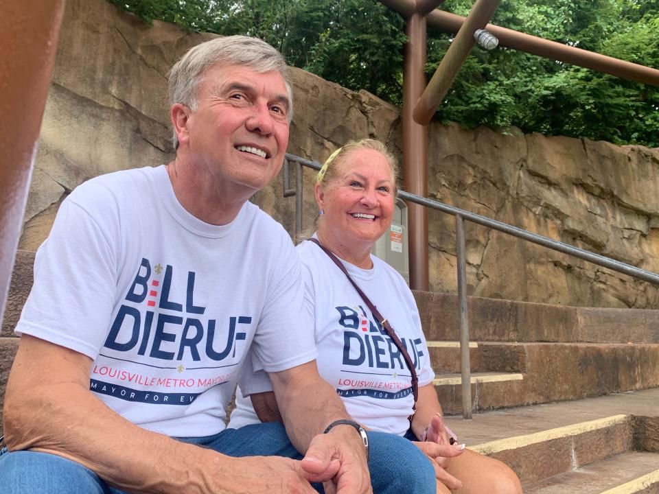 Jeffersontown Mayor Bill Dieruf, who is running for Louisville mayor as a Republican in the 2022 election, and his wife, Jody, toured the Louisville Zoo on Labor Day weekend.