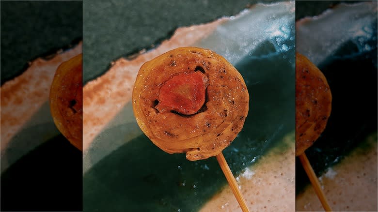 chicken sausage lollipop