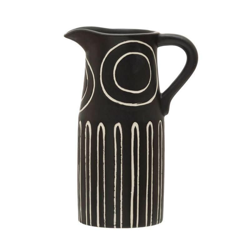 17) Stoneware Pitcher