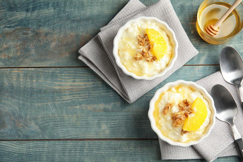 Banana-Peach Rice Pudding