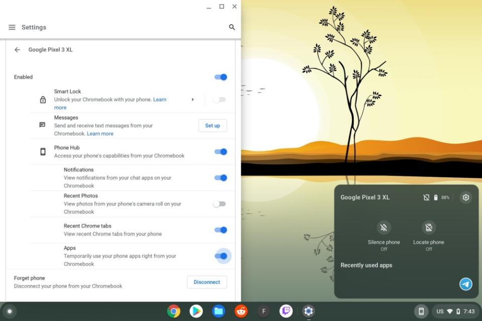 Chromebook目前已經能以鏡像方式執行使用Android手機App